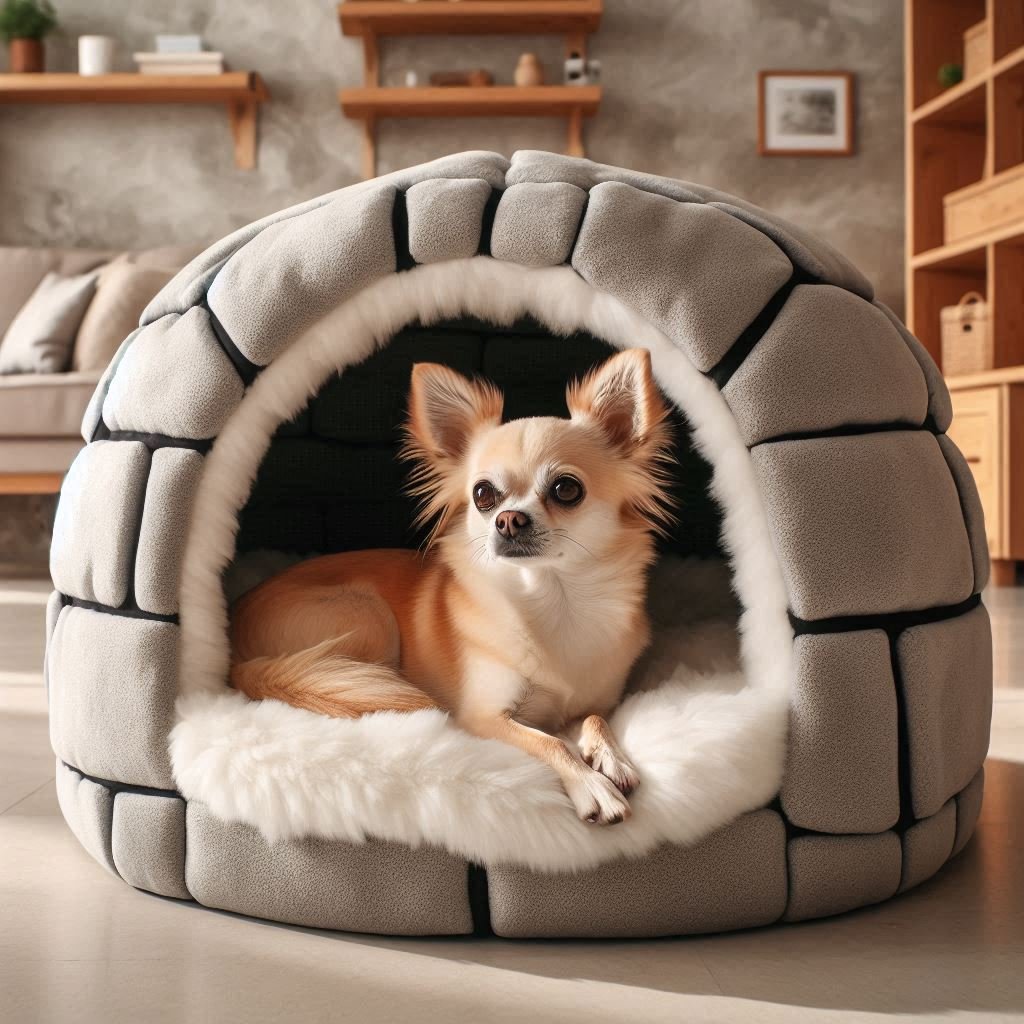 camas para perros chicos,
cama perro iglú