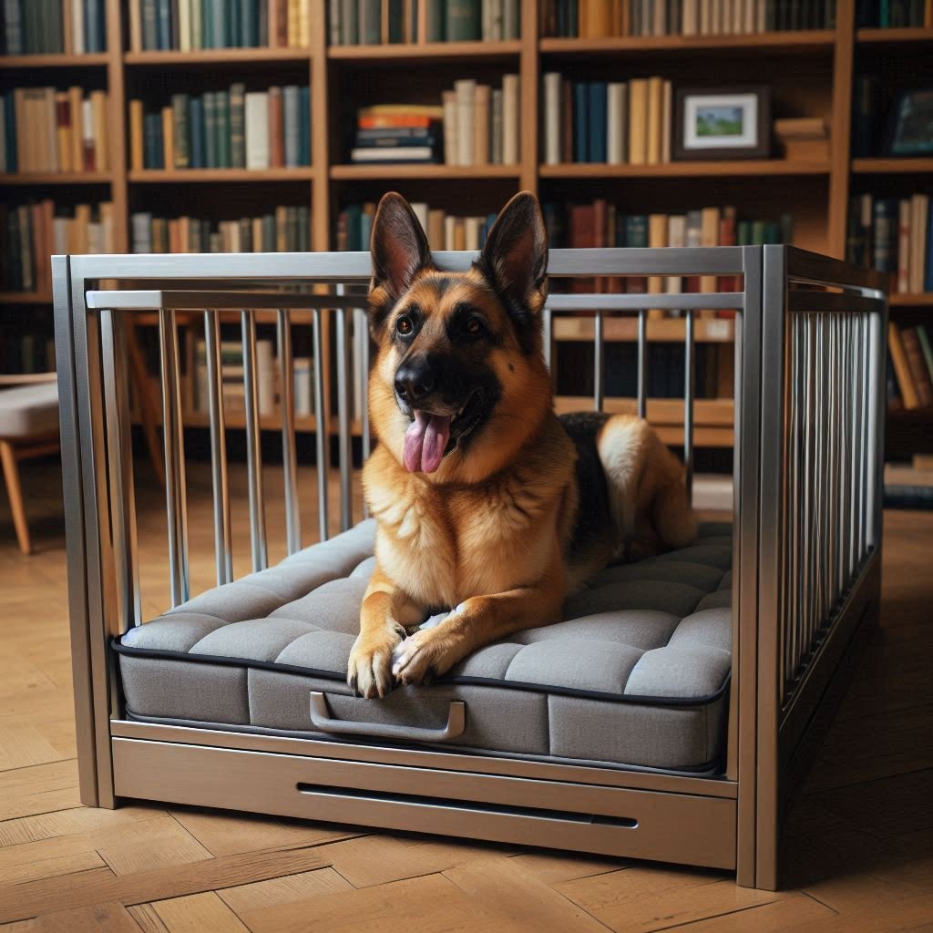 cama para perro de metal